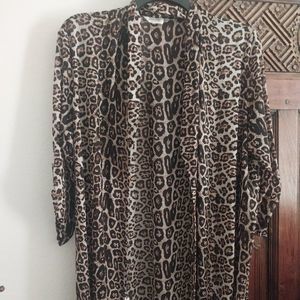 ANIMAL PRINT  & SILK SOFT SZ 2XL KIMONO